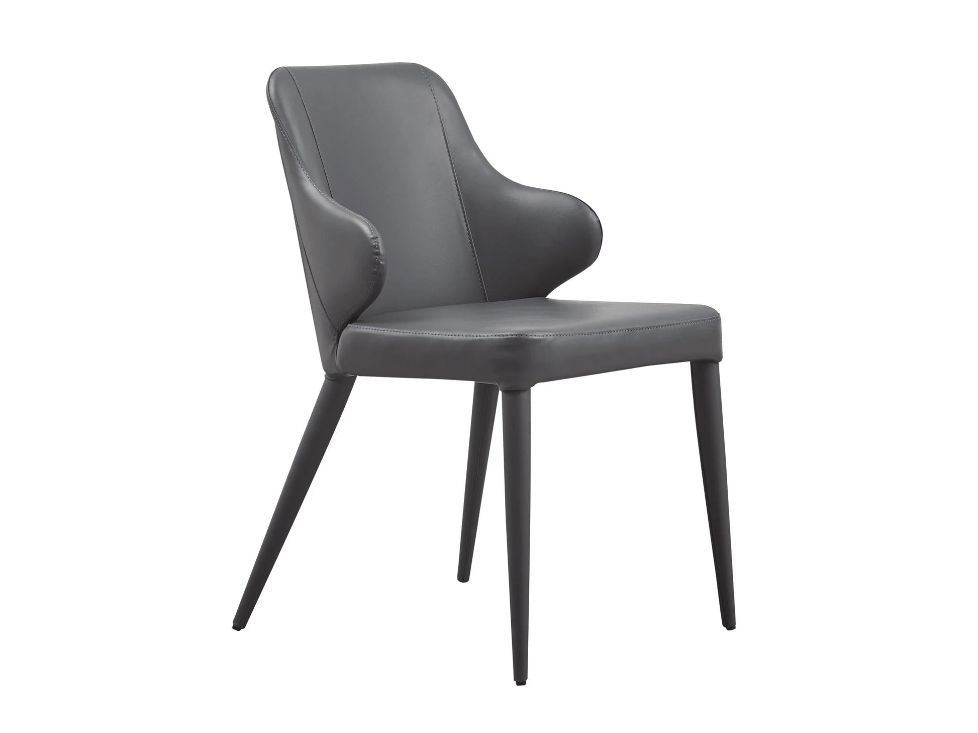 Luxury Modern Grey Leather Dining Chair European Style for Villa