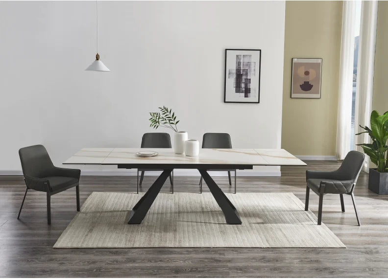 Luxury Modern Guama Extendable Dining Table European Style for Villa