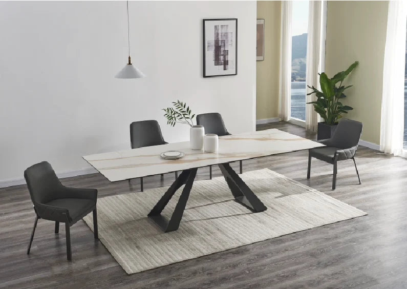 Luxury Modern Guama Extendable Dining Table European Style for Villa