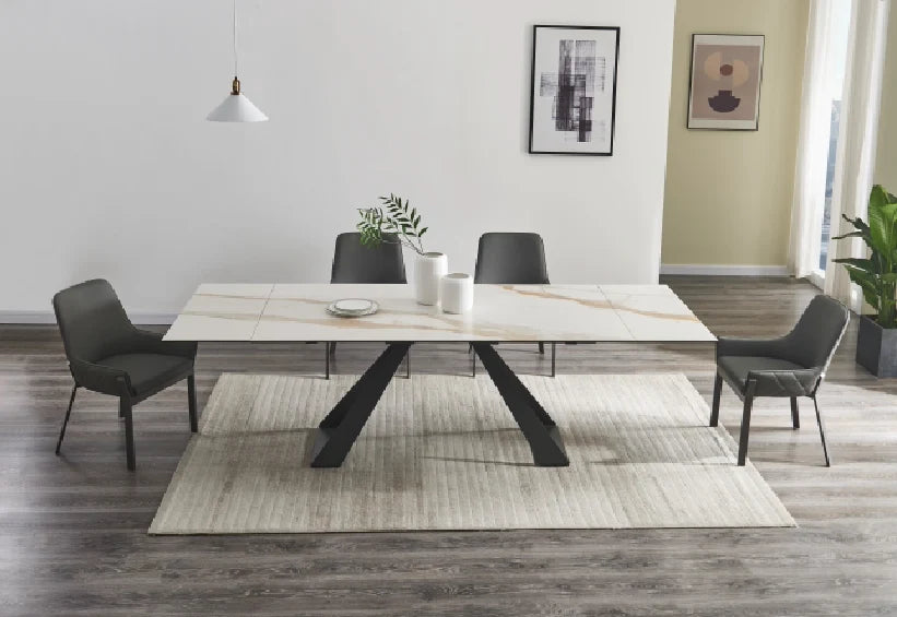 Luxury Modern Guama Extendable Dining Table European Style for Villa