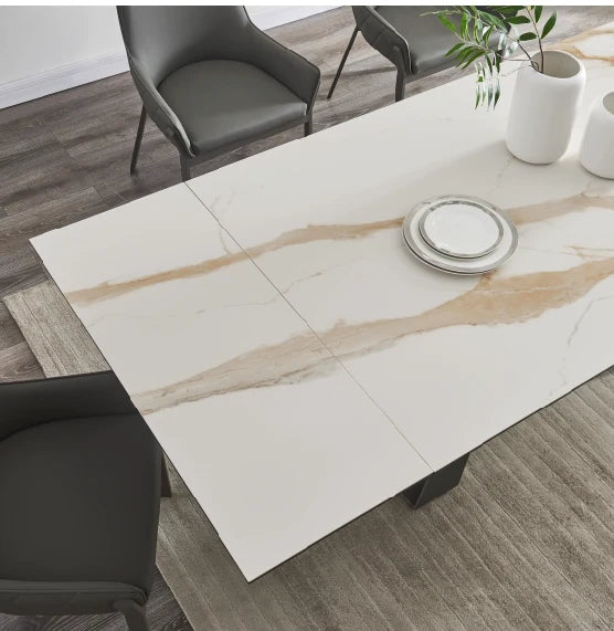 Luxury Modern Guama Extendable Dining Table European Style for Villa