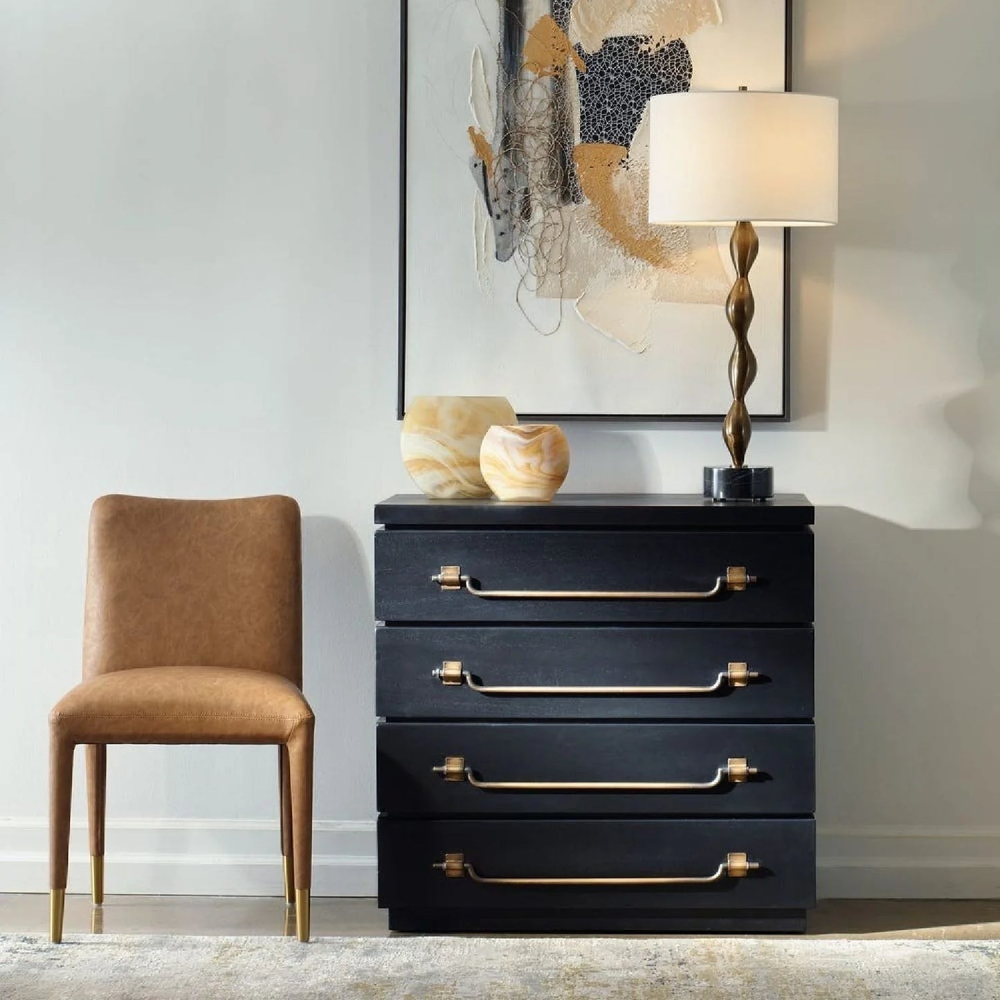 Luxury Modern Halifax 4-Drawer Chest European Style for Villa