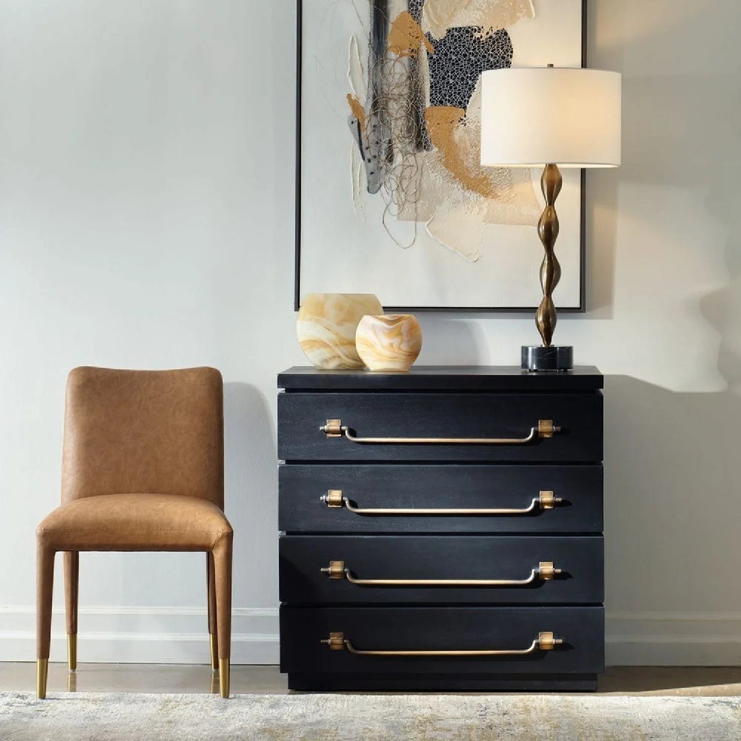 Luxury Modern Halifax 4-Drawer Chest European Style for Villa