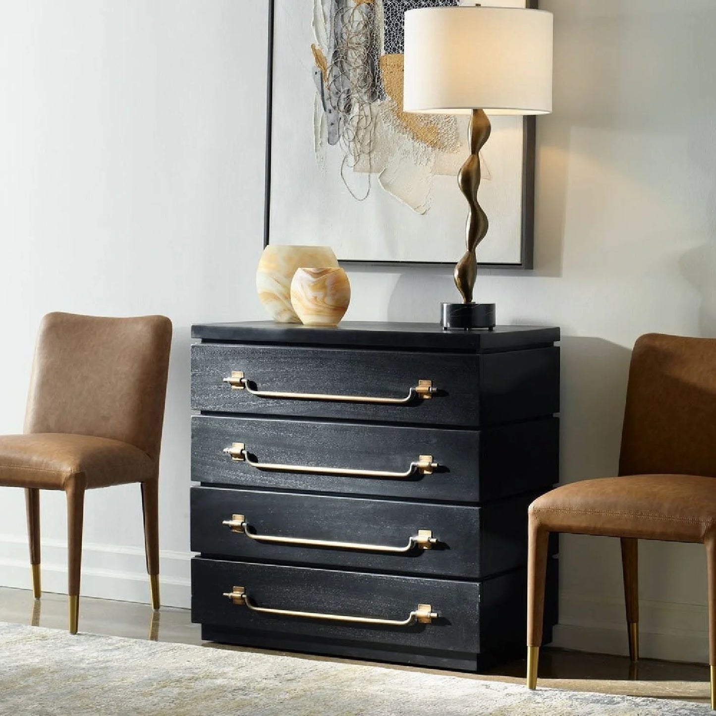 Luxury Modern Halifax 4-Drawer Chest European Style for Villa