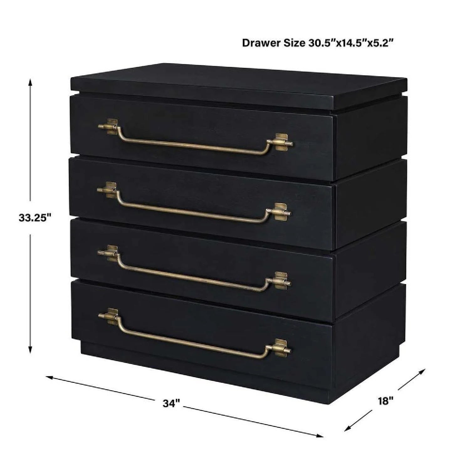 Luxury Modern Halifax 4-Drawer Chest European Style for Villa