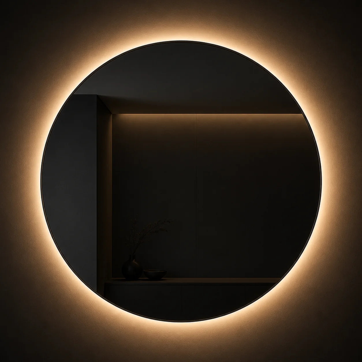 Luxury Modern Halo Eclipse Mirror European Style for Villa
