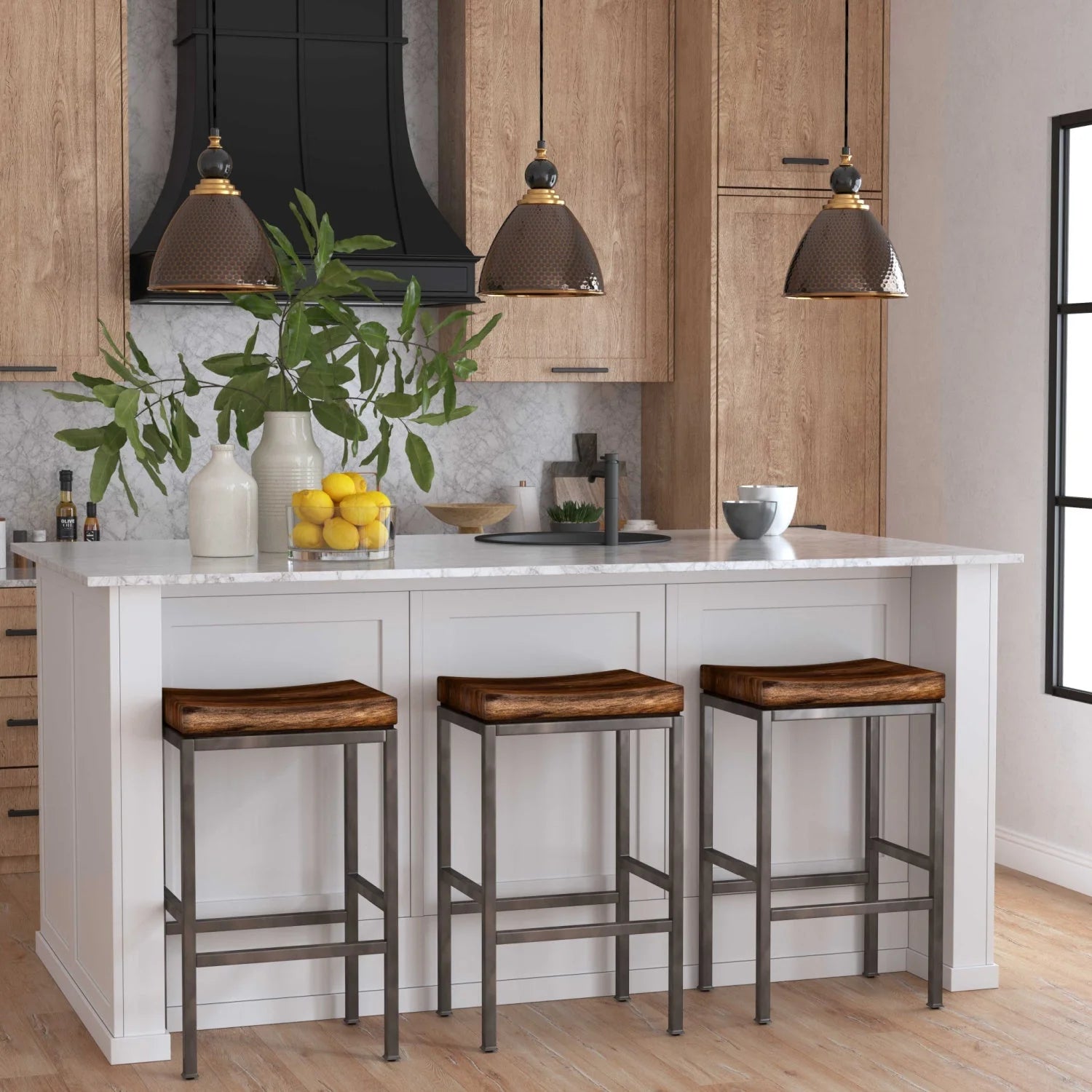Luxury Modern Hardwood Bar Stool European Style for Villa