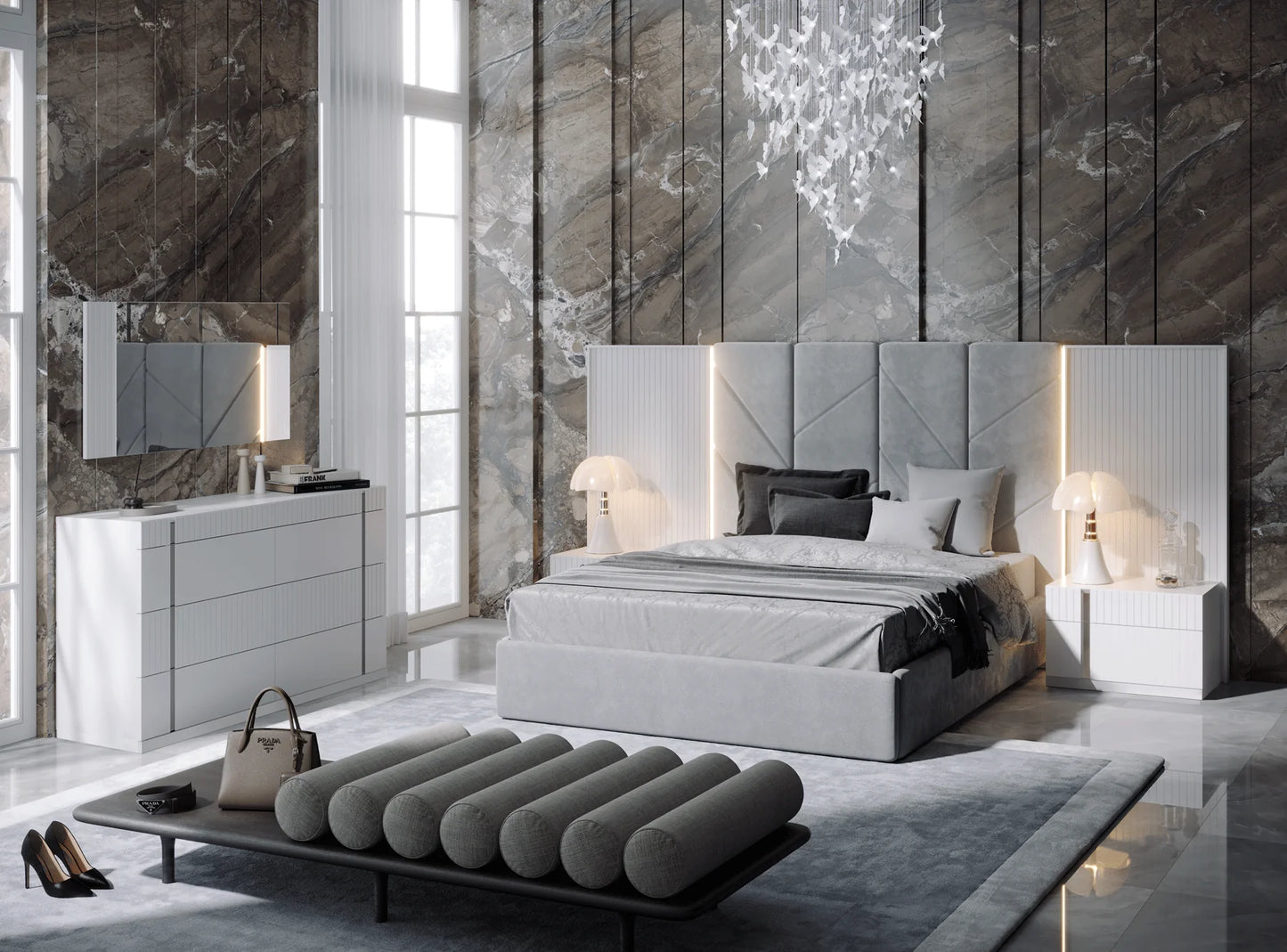 Luxury Modern Helen Bedroom Set European Style for Villa