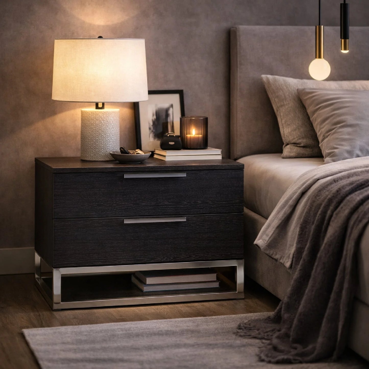 Luxury Modern Helenora Nightstand European Style for Villa