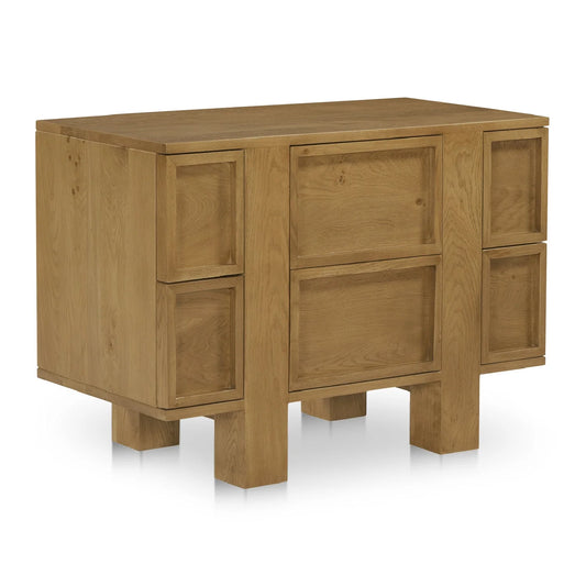 Luxury Modern Henley 6-Drawer Oak Nightstand European Style for Villa