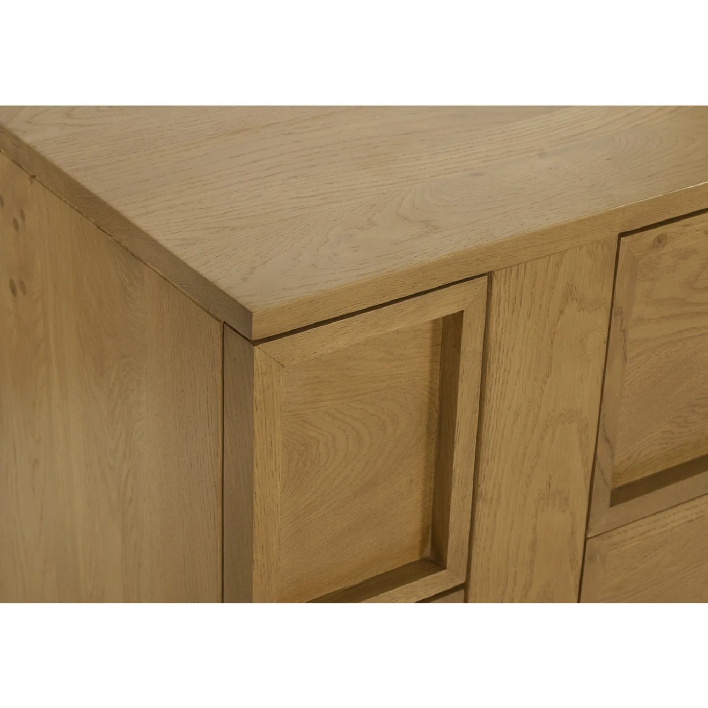 Luxury Modern Henley 6-Drawer Oak Nightstand European Style for Villa