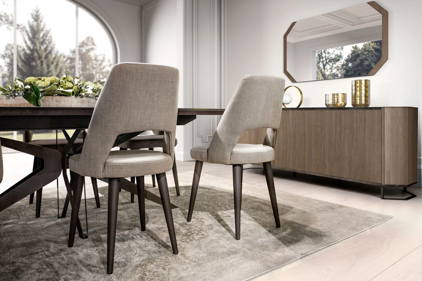 Luxury Modern Hex Dining Chair European Style for Villa