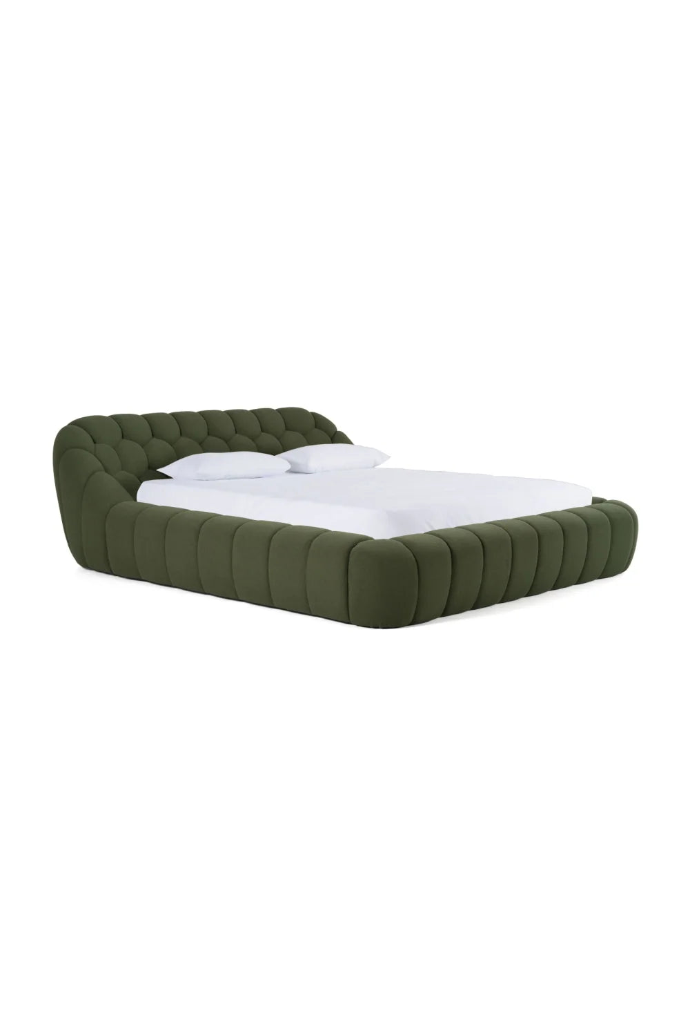 Luxury Modern Hexagonal Tufted Queen Bed European Style for Villa