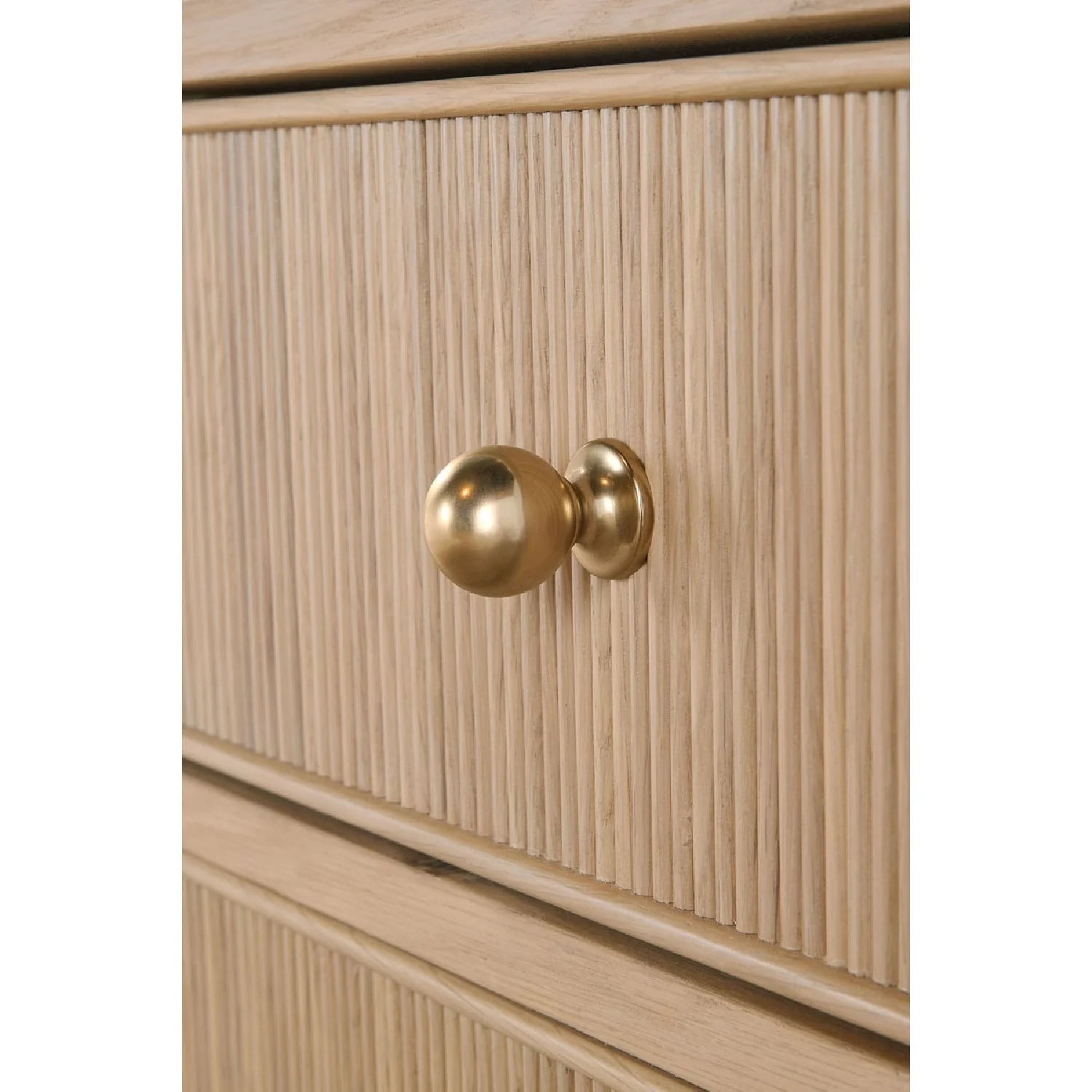 Luxury Modern Highland 2-Drawer Oak Nightstand European Style for Villa