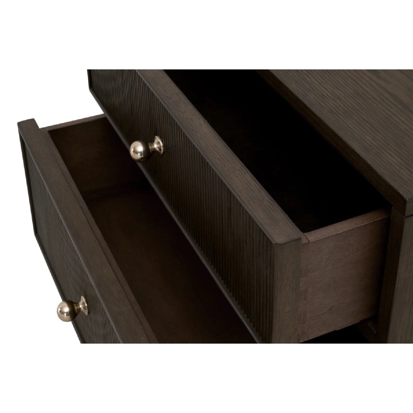 Luxury Modern Highland 2-Drawer Oak Nightstand European Style for Villa