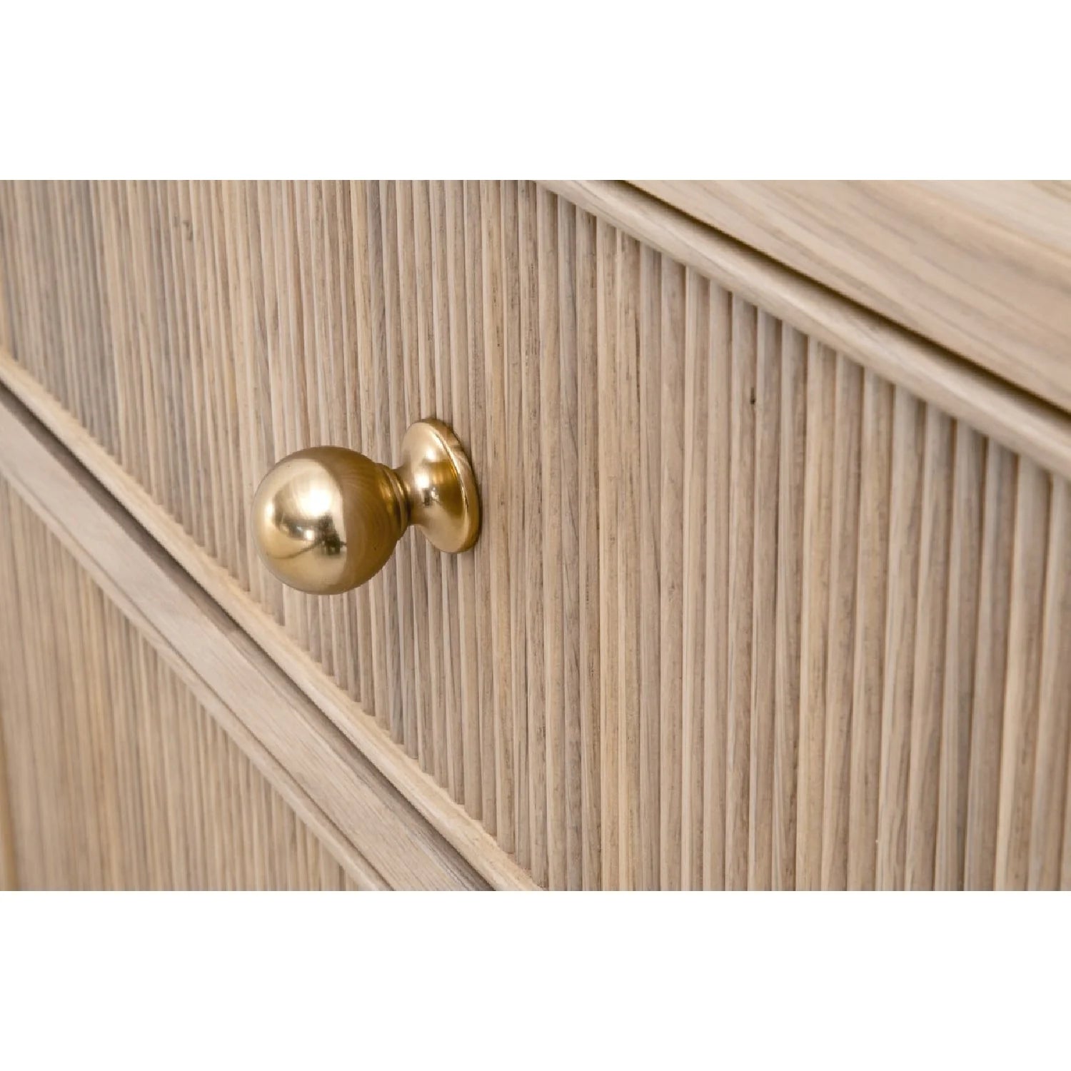 Luxury Modern Highland 2-Drawer Oak Nightstand European Style for Villa