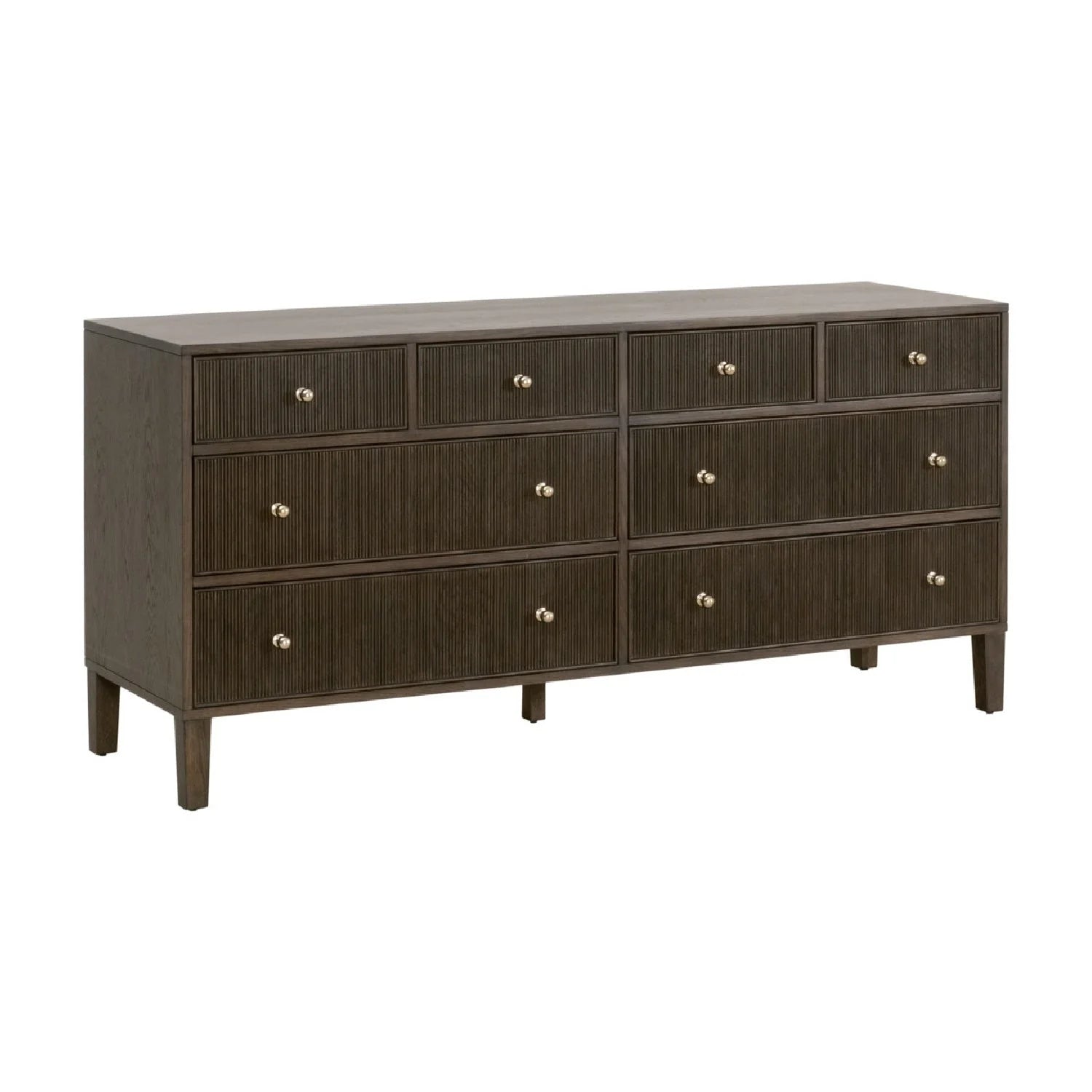 Luxury Modern Highland Oak 8-Drawer Dresser European Style for Villa