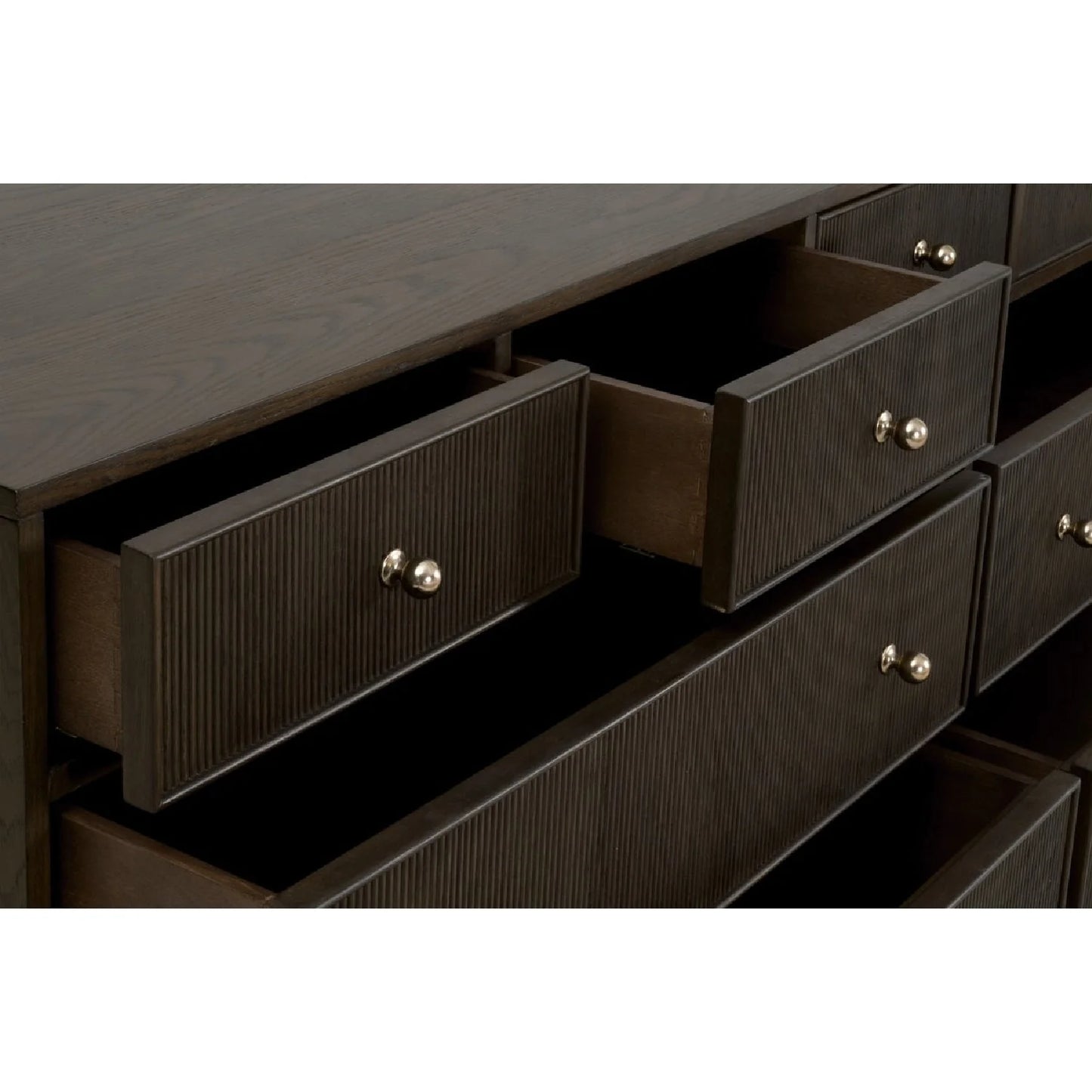 Luxury Modern Highland Oak 8-Drawer Dresser European Style for Villa