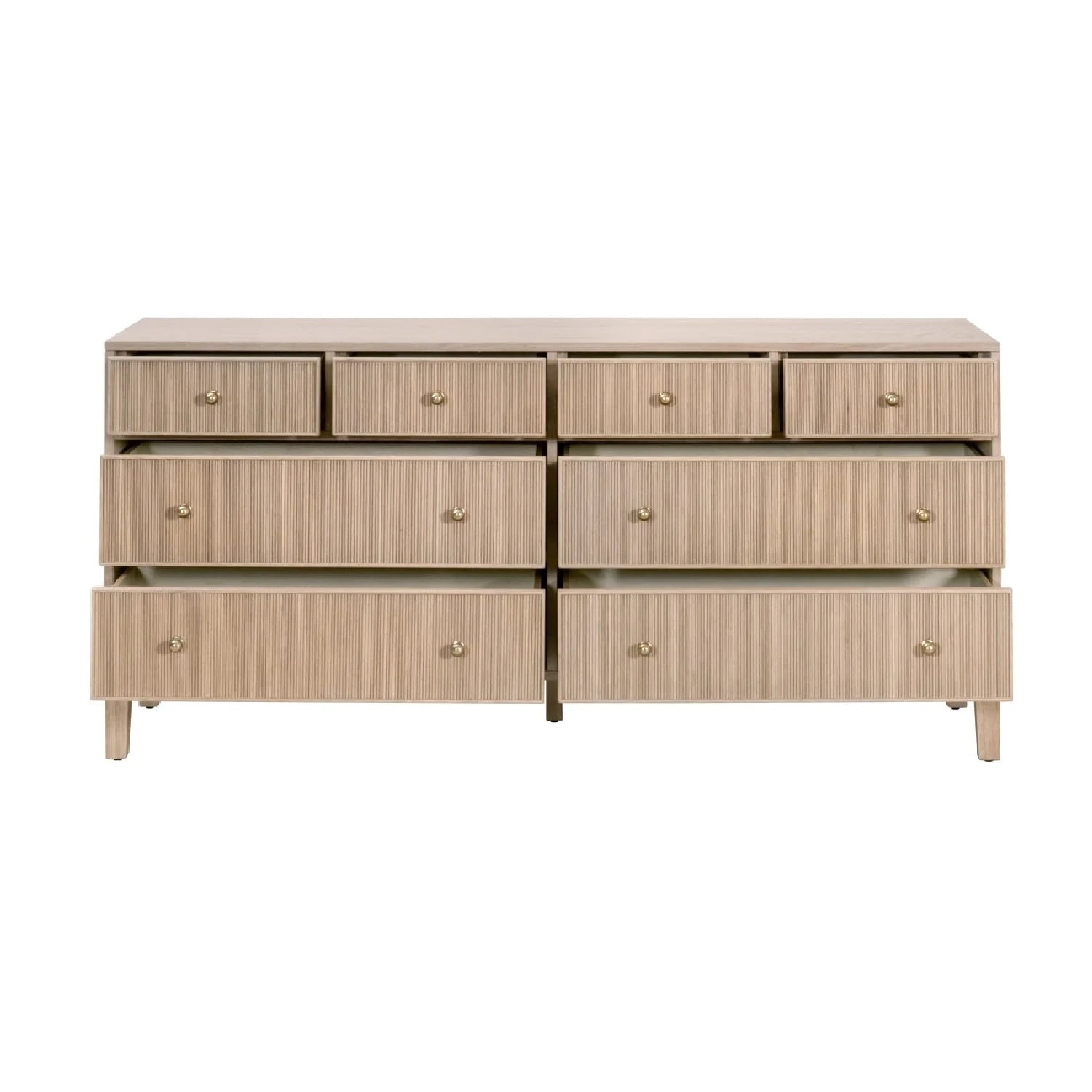 Luxury Modern Highland Oak 8-Drawer Dresser European Style for Villa