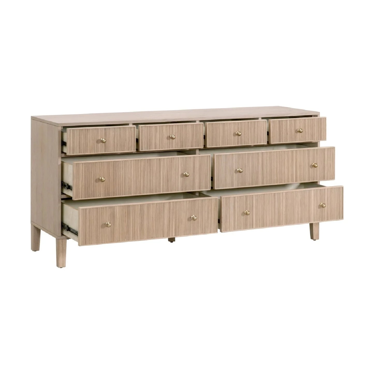 Luxury Modern Highland Oak 8-Drawer Dresser European Style for Villa