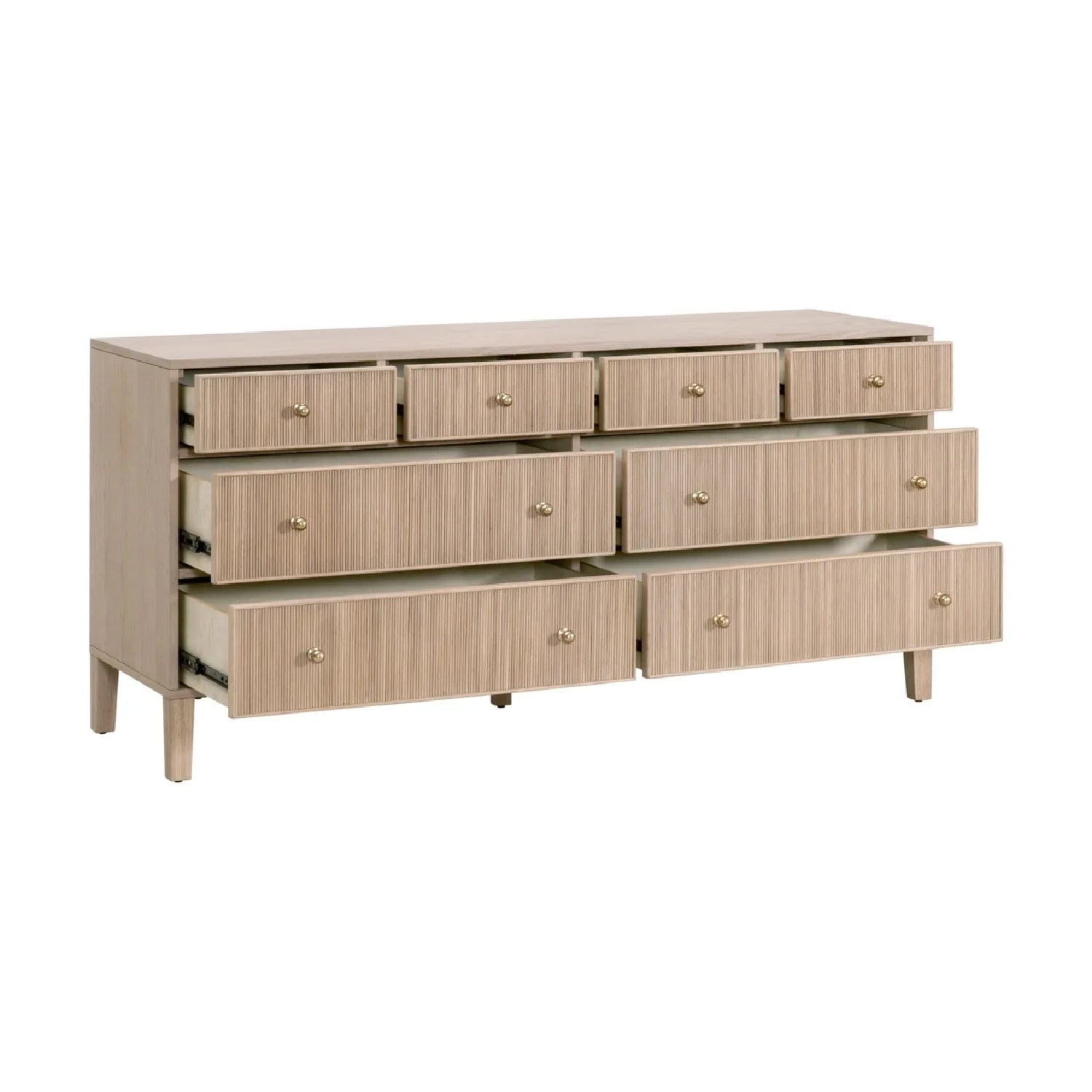 Luxury Modern Highland Oak 8-Drawer Dresser European Style for Villa