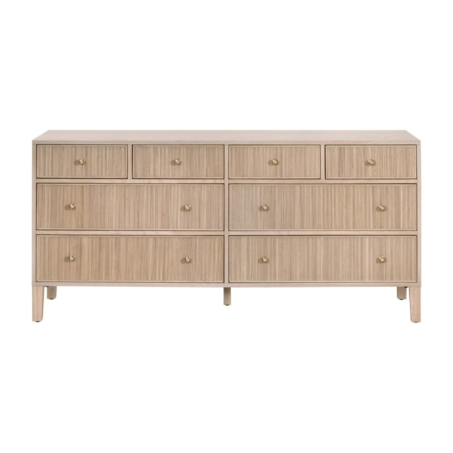 Luxury Modern Highland Oak 8-Drawer Dresser European Style for Villa