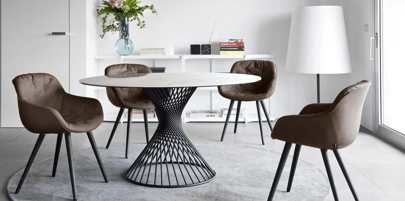 Luxury Modern Igloo Tufted Dining Chair European Style for Villa