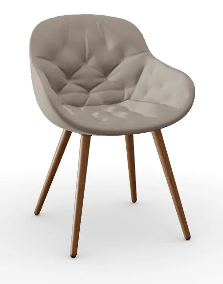 Luxury Modern Igloo Tufted Dining Chair European Style for Villa
