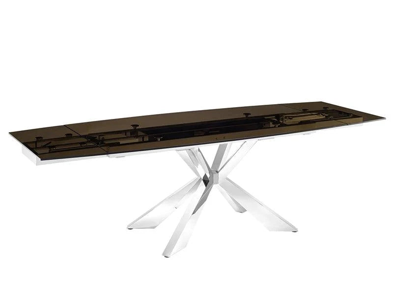 Luxury Modern Igor Smoked Glass Dining Table European Style for Villa