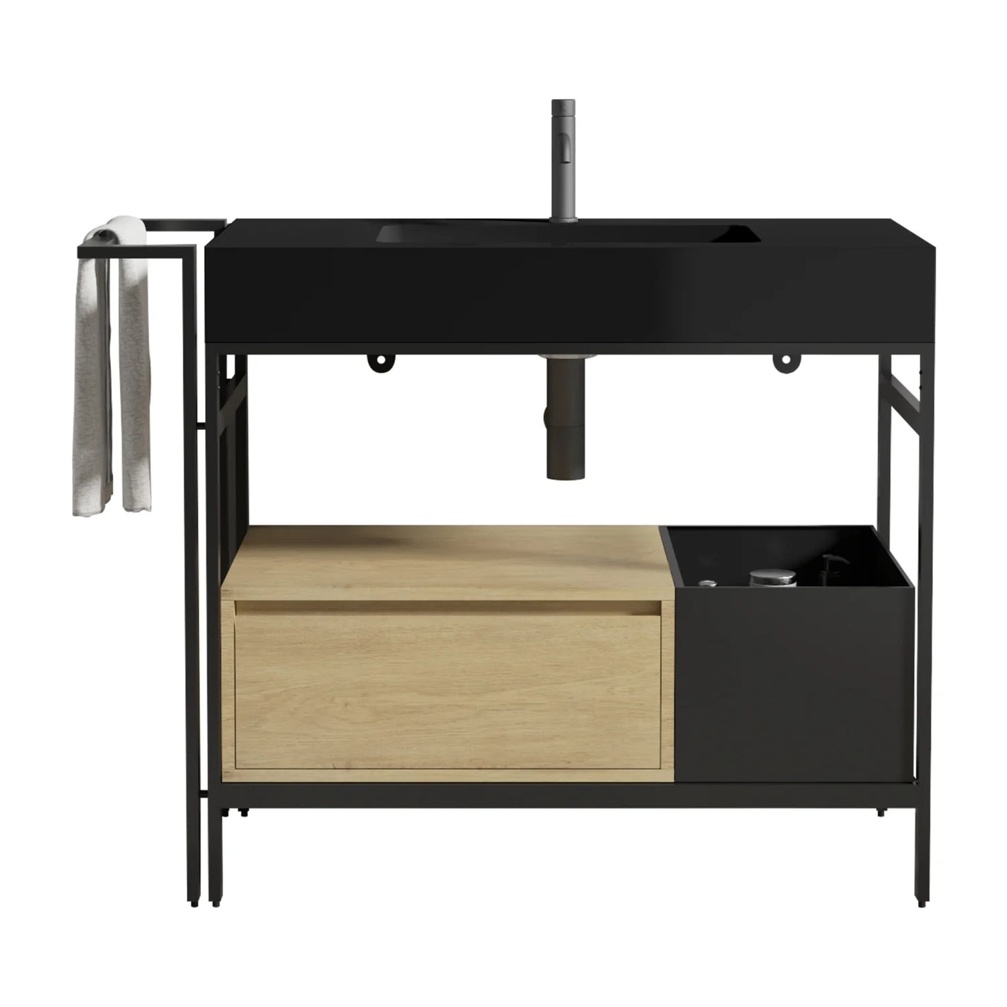 Luxury Modern Industrial Metal Bathroom Vanity European Style for Villa