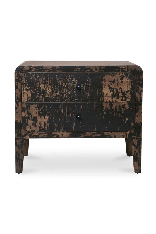 Luxury Modern Iris 2-Drawer Nightstand European Style for Villa