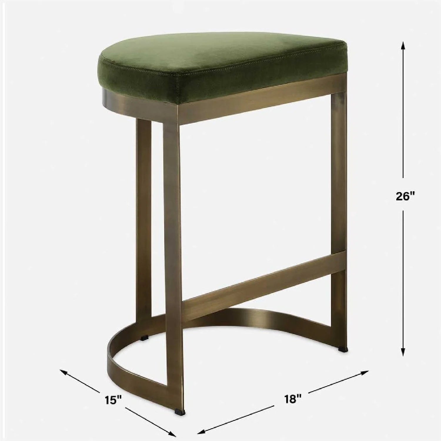 Luxury Modern Iron Arched Counter Stool European Style for Villa