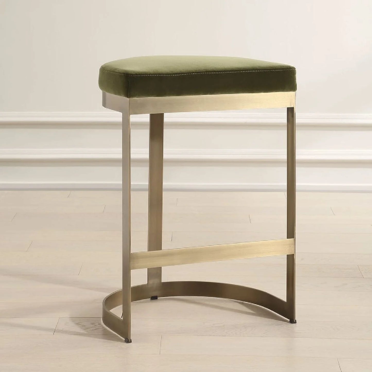 Luxury Modern Iron Arched Counter Stool European Style for Villa