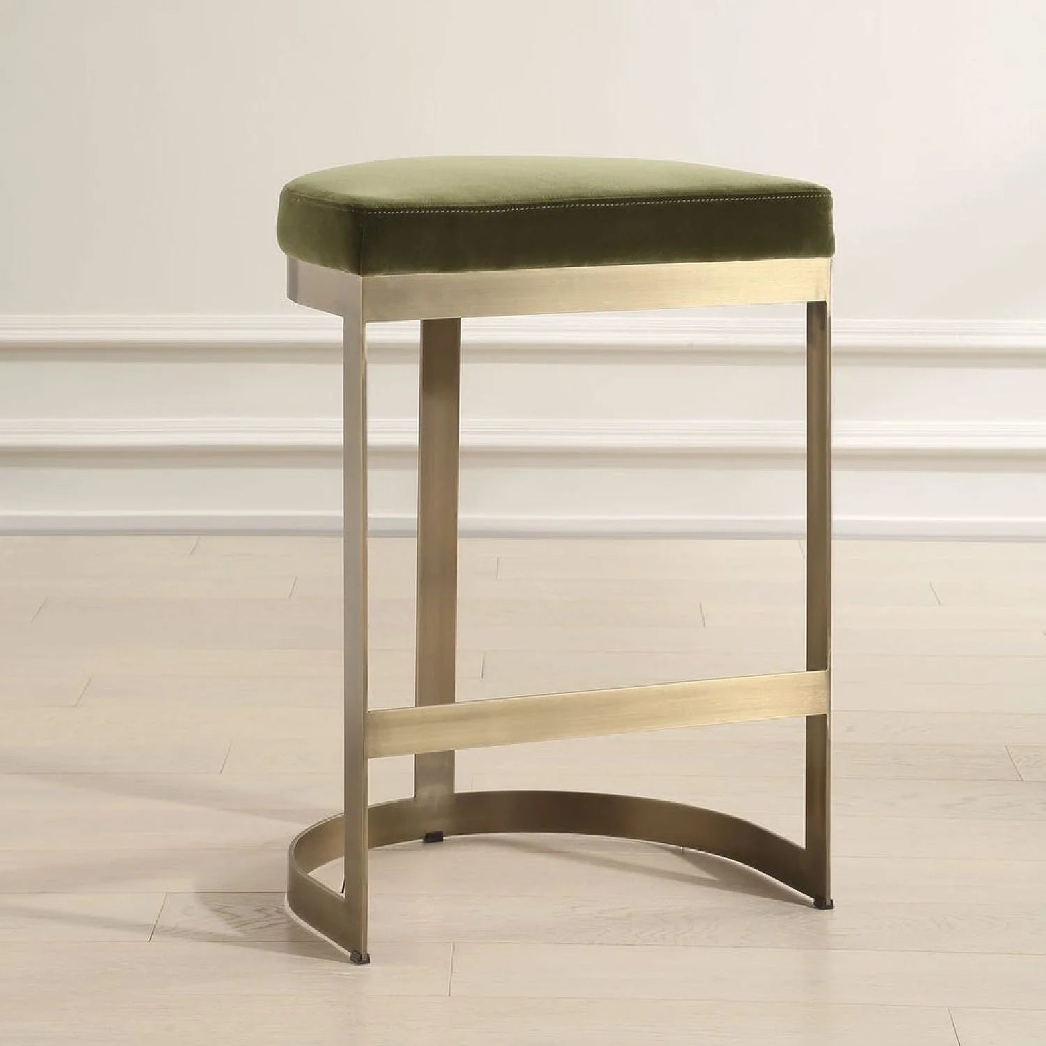 Luxury Modern Iron Arched Counter Stool European Style for Villa