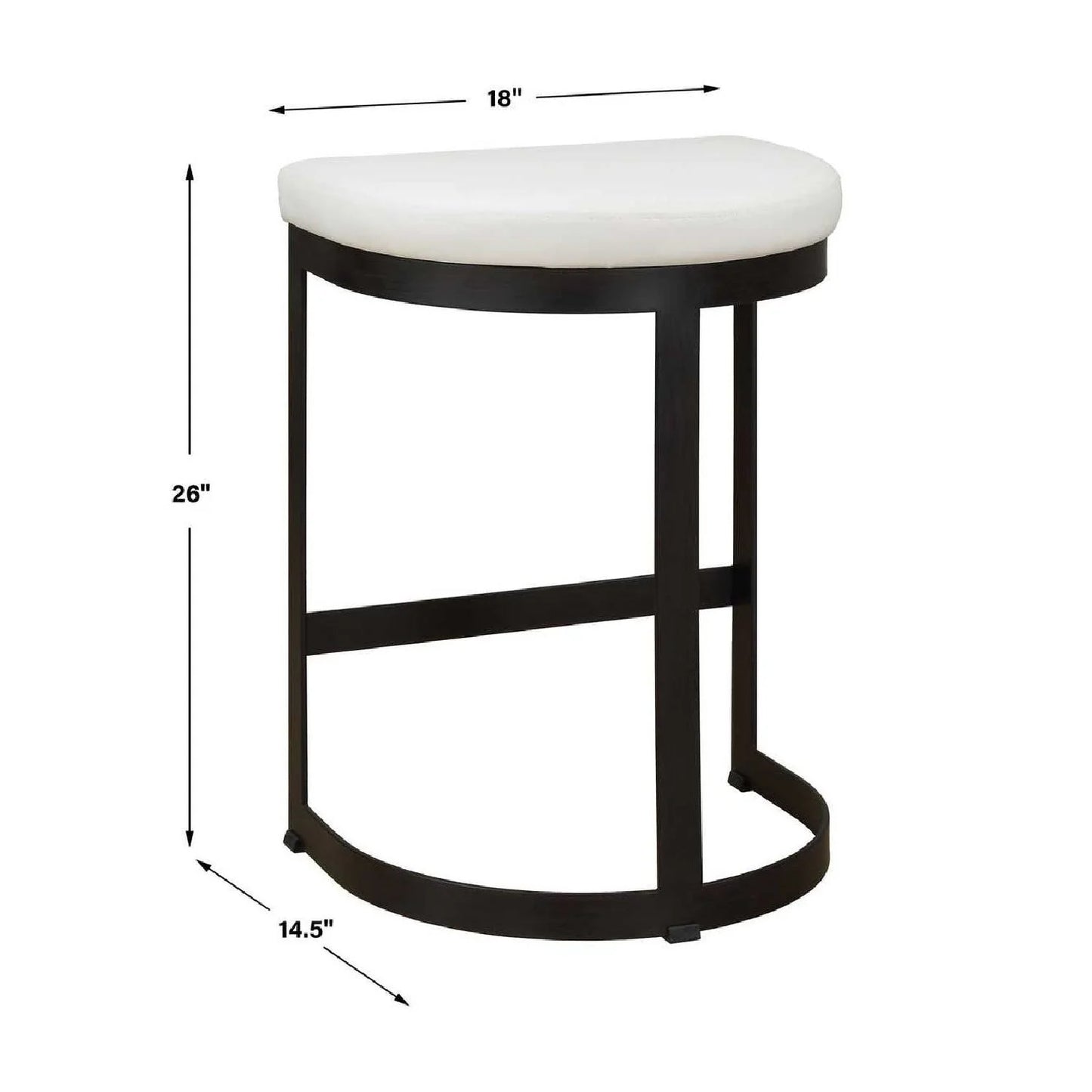 Luxury Modern Iron Arched Counter Stool European Style for Villa