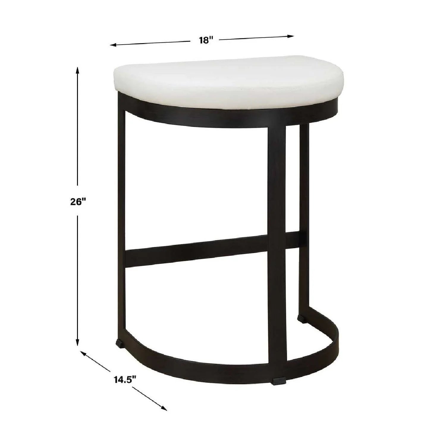 Luxury Modern Iron Arched Counter Stool European Style for Villa