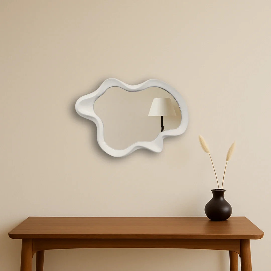 Luxury Modern Irregular Wave Mirror European Style for Villa