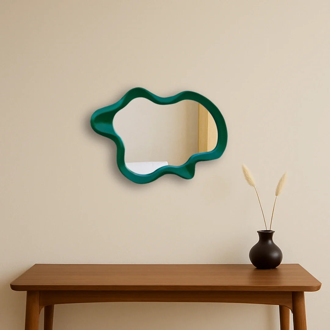 Luxury Modern Irregular Wave Mirror European Style for Villa