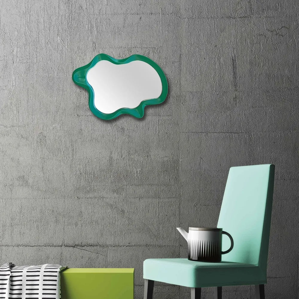 Luxury Modern Irregular Wave Mirror European Style for Villa