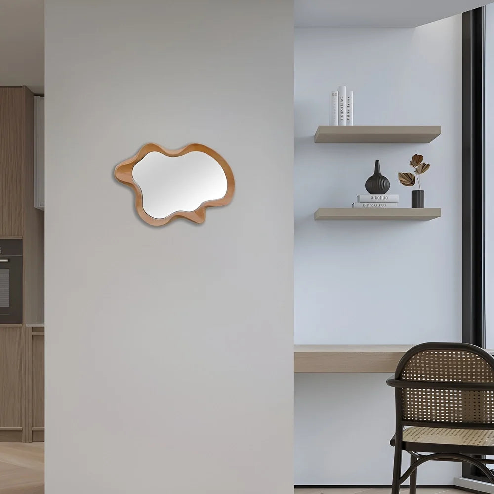 Luxury Modern Irregular Wave Mirror European Style for Villa