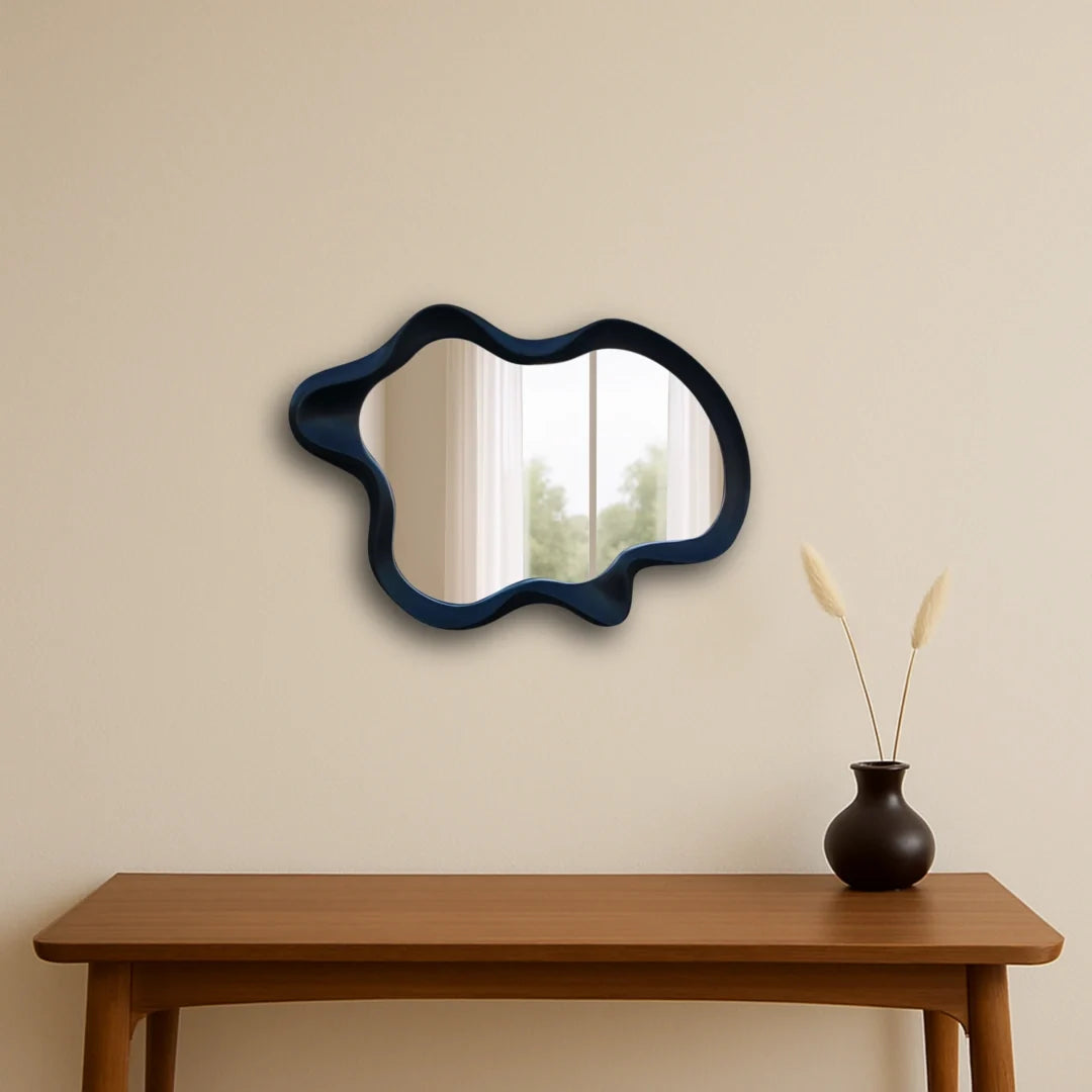 Luxury Modern Irregular Wave Mirror European Style for Villa