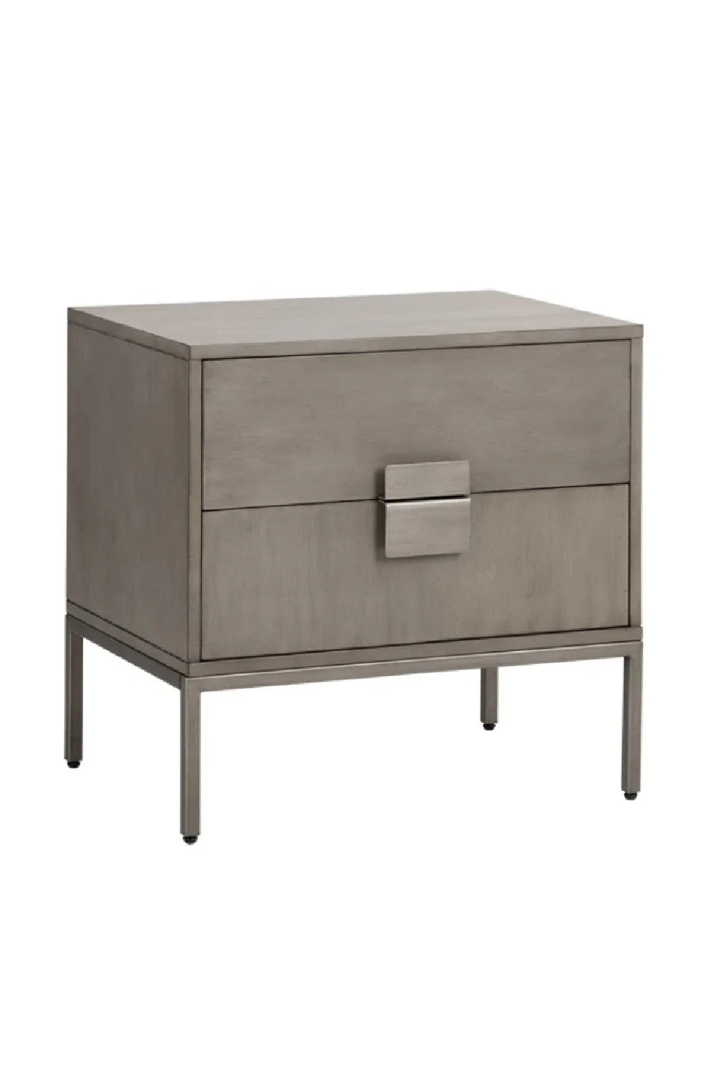 Luxury Modern Jade Acacia Wood 2-Drawer Nightstand European Style for Villa