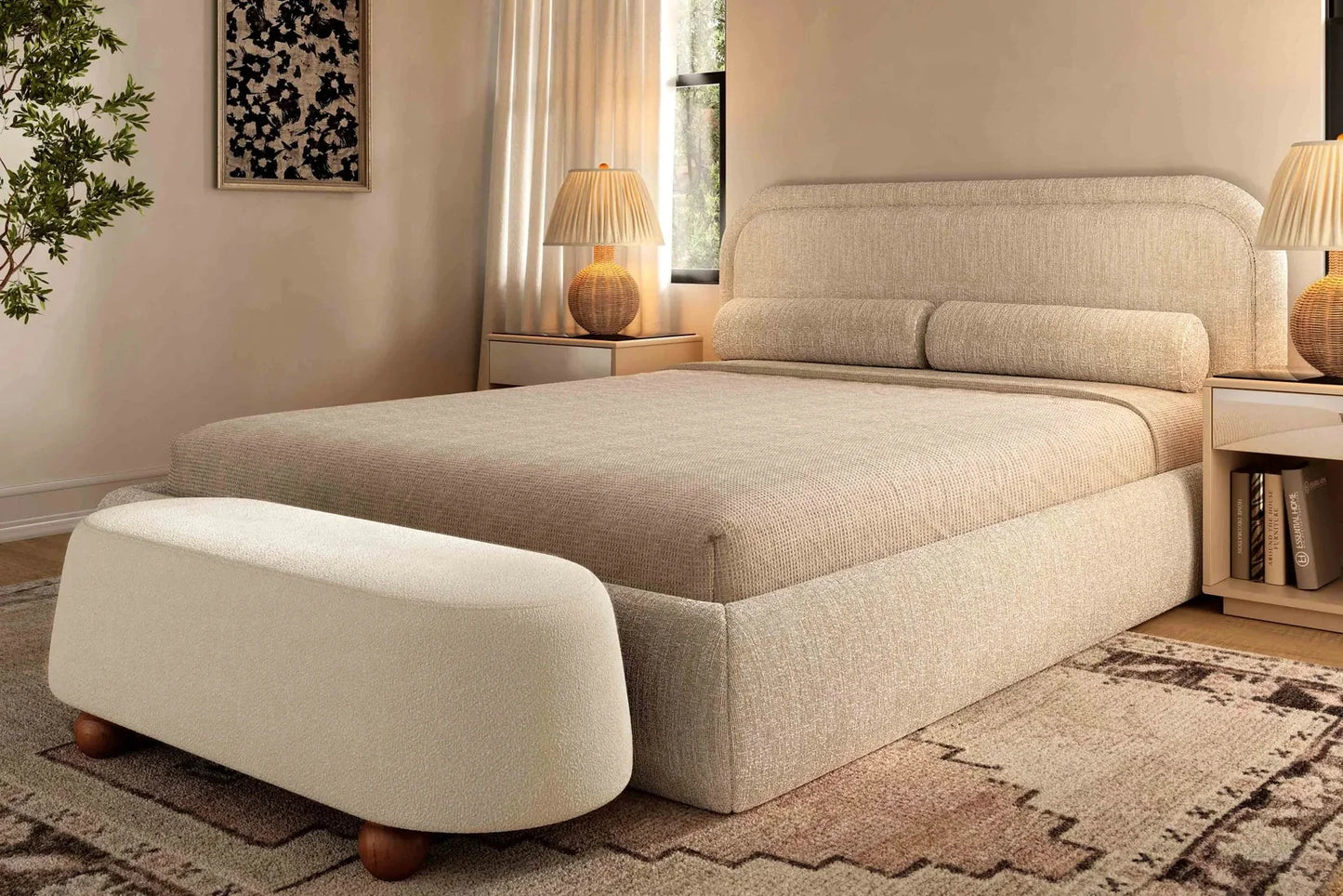 Luxury Modern Jeanine Bench European Style for Villa