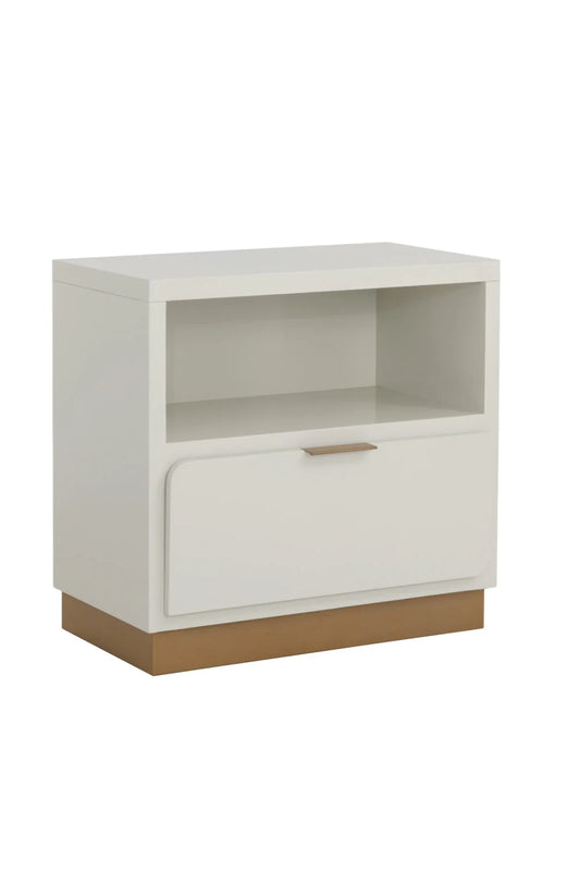 Luxury Modern Jenkins Lacquer Nightstand European Style for Villa