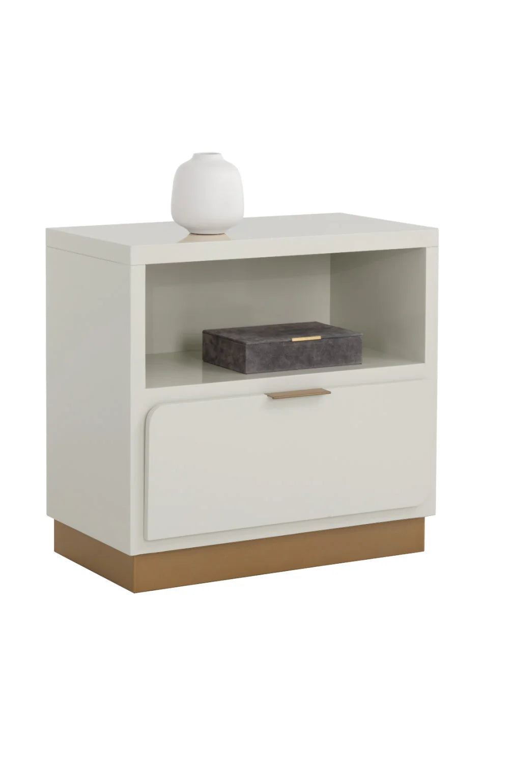 Luxury Modern Jenkins Lacquer Nightstand European Style for Villa