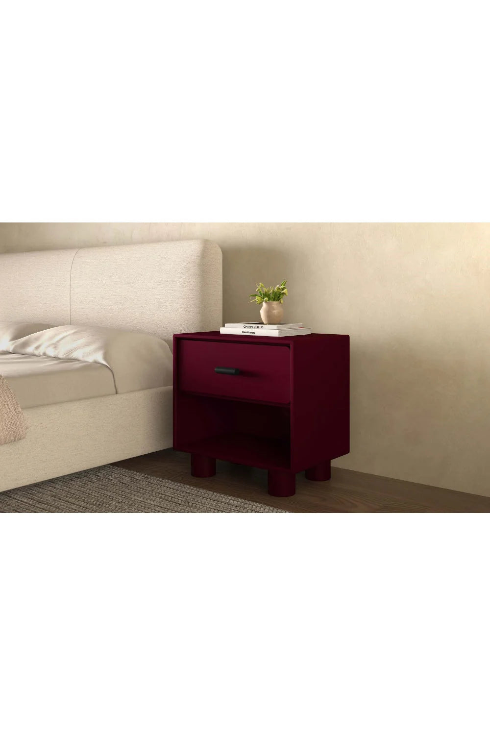 Luxury Modern Jolene 1-Drawer Nightstand European Style for Villa