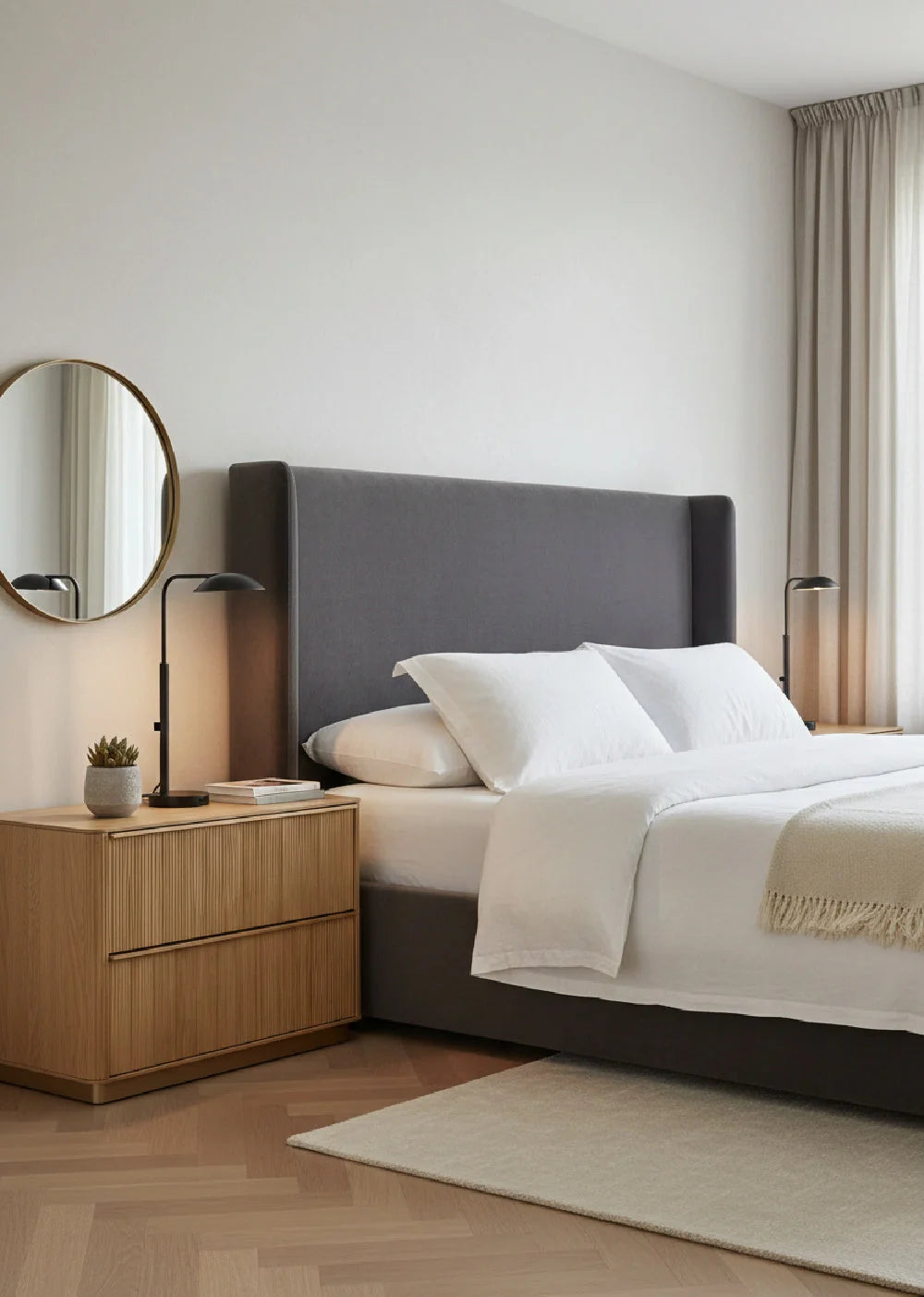 Luxury Modern Kalla Nightstand European Style for Villa