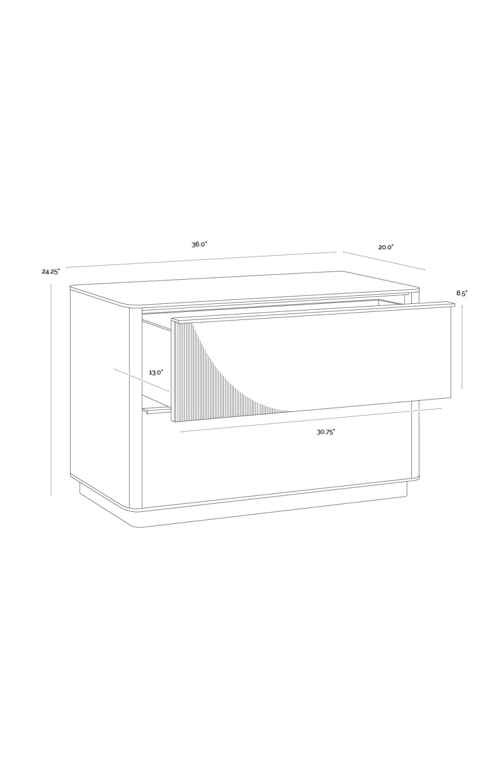 Luxury Modern Kalla Nightstand European Style for Villa