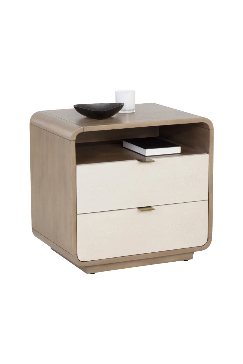 Luxury Modern Kayden 2-Drawer Nightstand European Style for Villa