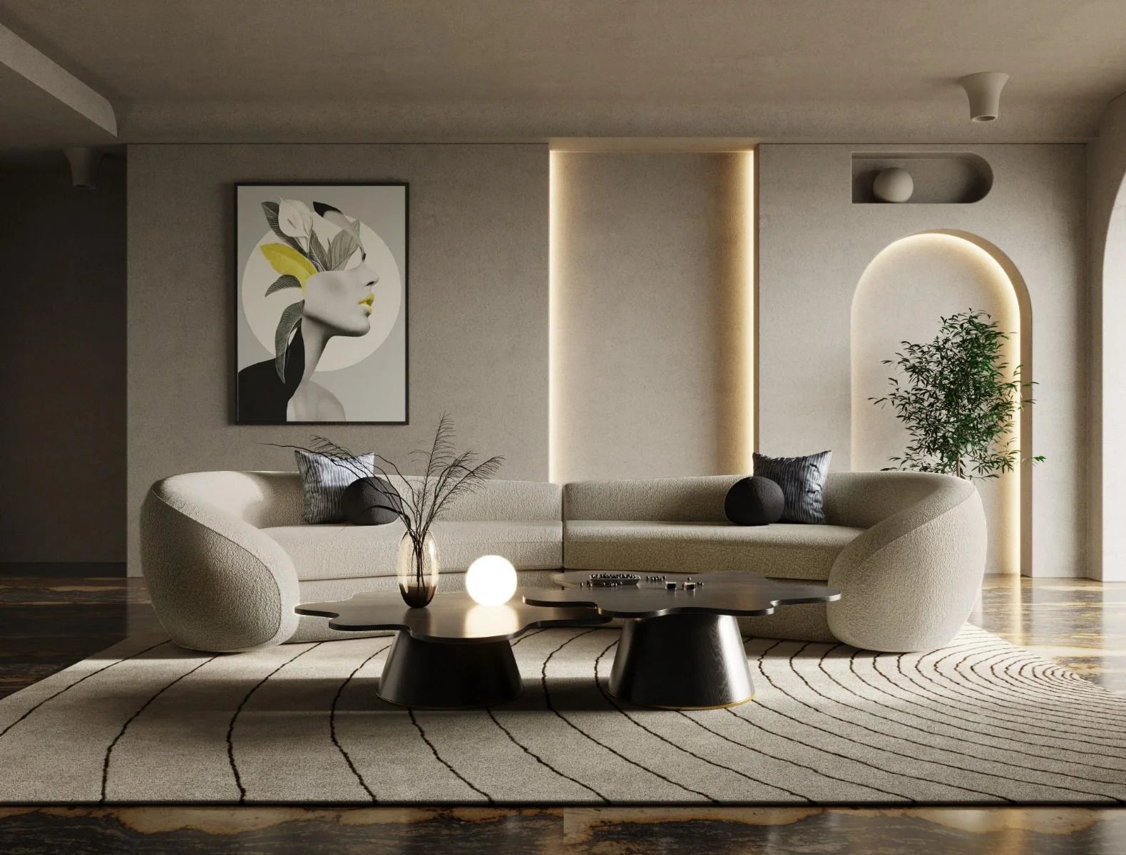 Luxury Modern Kim Sofa European Style for Villa